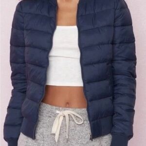 ⚡️GARAGE⚡️cropped Puffer jacket. Dark blue.